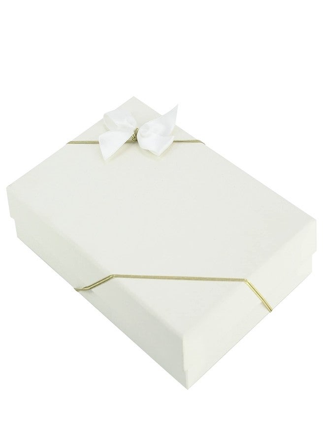 AIMUDI Stretch Loops with Pre Tied Satin Bows 10", White Elastic Gift Bows Stretch Bows for Gift Wrapping Stretch Cord with Bow Elastic Ribbon for Gift Boxes Party Favors (24 Pack) - Image 2